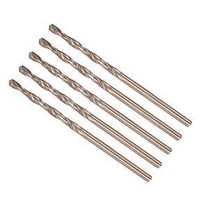Twist Drill Bits, 2mm Cutting Edge, Titanium & Nitride Coated High Speed Steel 6542 Round Shank - (Applications: for Stainless Steel Drilling Machine), 10-Pieces