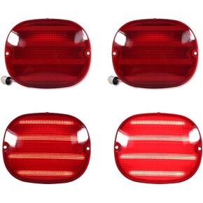 GTINTHEBOX 4pcs Smoked Black Rear Tail Light Lamp Lenses Housing Assembly for 1990 1991 1992 1993 1994 1995 1996 Chevy Corvette C4