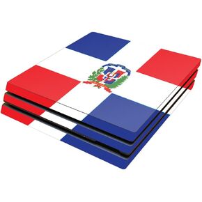 MightySkins Skin Compatible with Sony PS4 Pro Console - Dominican Flag | Protective, Durable, and Unique Vinyl Decal wrap Cover | Easy to Apply, Remove, and Change Styles | Made in The USA