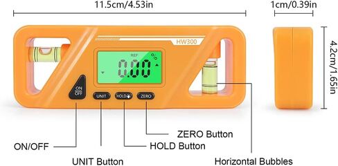 EMVANV 3 in 1 Digital LCD Protractor, Electronic Inclinometer with Magnetic Base Woodworking Level Box Angle Measuring Device Inclinometer in Saudi Arabia