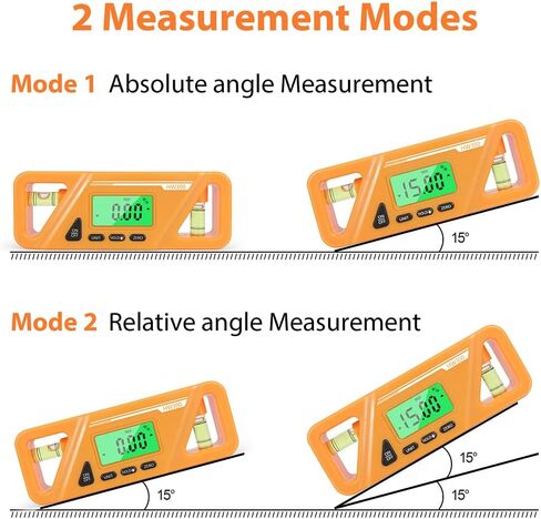 EMVANV 3 in 1 Digital LCD Protractor, Electronic Inclinometer with Magnetic Base Woodworking Level Box Angle Measuring Device Inclinometer in Saudi Arabia