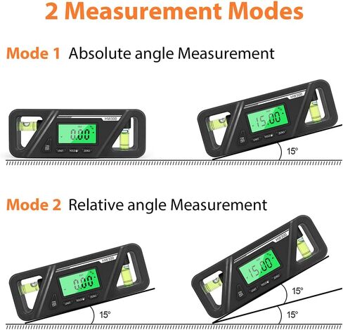 EMVANV 3 in 1 Digital LCD Protractor, Electronic Inclinometer with Magnetic Base Woodworking Level Box Angle Measuring Device Inclinometer in Saudi Arabia