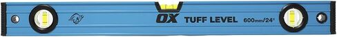 OX Tools OX-P503418 72-inch TUFF Level with Shock Resistant End Caps – Single Solid Piece Box Level Body to Keep Mud Out & Reinforced Vials 6 foot level Contractor Grade |Aluminum Box Level in Kuwait