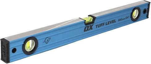 OX Tools OX-P503418 72-inch TUFF Level with Shock Resistant End Caps – Single Solid Piece Box Level Body to Keep Mud Out & Reinforced Vials 6 foot level Contractor Grade |Aluminum Box Level in Kuwait
