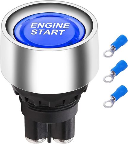 weideer 12V Push Button Starter Switch Engine Start Ignition Switch Momentary Blue Led 12 Volt 50A Button Start Switch for Marine Vehicle Racing Car Truck RV K-M042-BU-DZ in Saudi Arabia