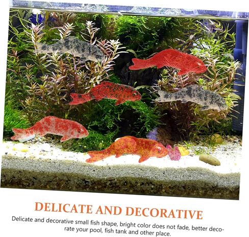 Beaupretty 5Pcs Mini Ornament Artificial Small Fish Five Colors Animal Goldfish Household Fish Tank Decor Fish Tank koi carp Ceramics Fairy Garden Decorate Fake Fish Small Aquarium in Saudi Arabia