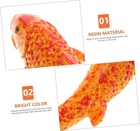 Beaupretty 5Pcs Mini Ornament Artificial Small Fish Five Colors Animal Goldfish Household Fish Tank Decor Fish Tank koi carp Ceramics Fairy Garden Decorate Fake Fish Small Aquarium in Saudi Arabia