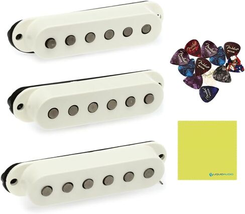 Fender Deluxe Drive Stratocaster® Pickup Set Bundle w/Fender Picks and Liquid Audio Polishing Cloth in Saudi Arabia