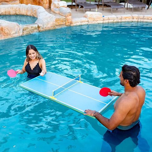 Pool Tennis Set Game for Two (2) with Floating Pool Table. The Ultimate Floating Pool Table for Hours of Fun and Entertainment. in Saudi Arabia