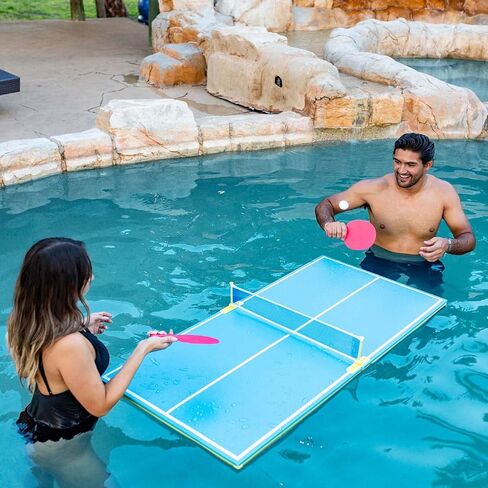 Pool Tennis Set Game for Two (2) with Floating Pool Table. The Ultimate Floating Pool Table for Hours of Fun and Entertainment. in Saudi Arabia