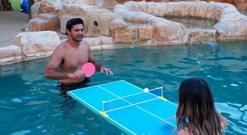 Pool Tennis Set Game for Two (2) with Floating Pool Table. The Ultimate Floating Pool Table for Hours of Fun and Entertainment. in Saudi Arabia