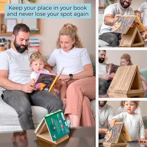 Triangle Book Page Holder | Triangle Bookmark | Wooden Reading Rest | Triangle Book Stand | Book Accessories | Book Holder for Reading | Reading Valet | Book Lovers Gifts | Oak Wood Book Minder in Saudi Arabia
