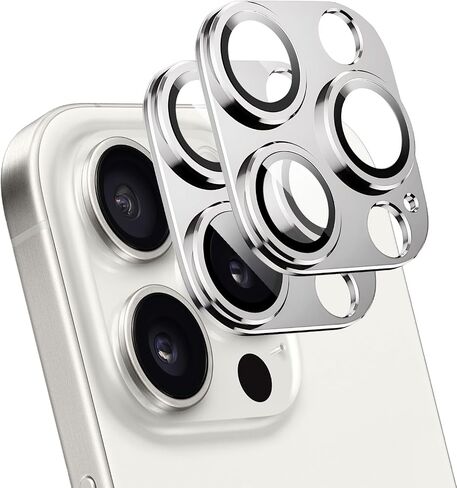 T Tersely (2 Pack) Designed for iPhone 14 Pro/iPhone 14 Pro Max Camera Lens Protector,Alloy Metal Camera protector with Tempered Glass Screen Protector Accessories,Scratch Resistant,Easy to Install (Black) in Saudi Arabia