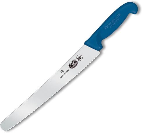 Victorinox VIC-40453 Fibrox Pro - HACCP Blue Chef - شفرة خباز مسننة مقاس 10¼ بوصة وعرض 1¼ بوصة عند المقبض in Kuwait