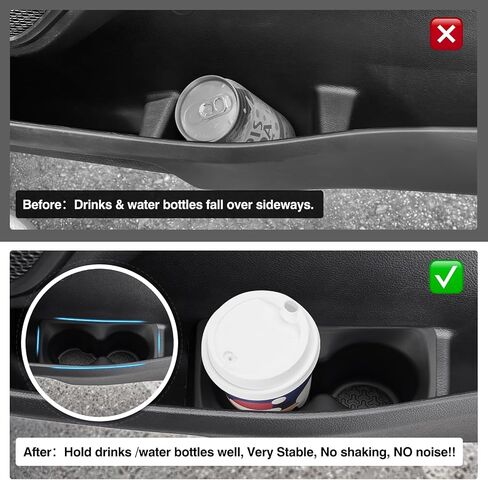 Karltys Front Door Cup Holder for Dodge Ram 1500 2019-2024 Accessories, TPE Foam Car Cup Holder Insert for Ram 1500, Replace #5YK46TX7AC /5YK47TX7AC, Left Right Side Drink Cup Holder (2PCS) in Saudi Arabia