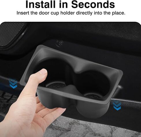 Karltys Front Door Cup Holder for Dodge Ram 1500 2019-2024 Accessories, TPE Foam Car Cup Holder Insert for Ram 1500, Replace #5YK46TX7AC /5YK47TX7AC, Left Right Side Drink Cup Holder (2PCS) in Saudi Arabia