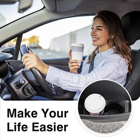 Karltys Front Door Cup Holder for Dodge Ram 1500 2019-2024 Accessories, TPE Foam Car Cup Holder Insert for Ram 1500, Replace #5YK46TX7AC /5YK47TX7AC, Left Right Side Drink Cup Holder (2PCS) in Saudi Arabia