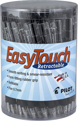 PILOT EasyTouch Refillable & Retractable Ballpoint Pens, Fine Point, Black Ink, Single Pen (32230) in Saudi Arabia