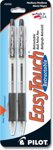 PILOT EasyTouch Refillable & Retractable Ballpoint Pens, Fine Point, Black Ink, Single Pen (32230) in Saudi Arabia