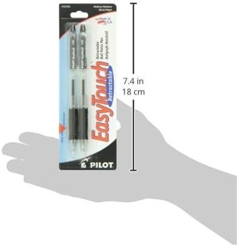 PILOT EasyTouch Refillable & Retractable Ballpoint Pens, Fine Point, Black Ink, Single Pen (32230) in Saudi Arabia