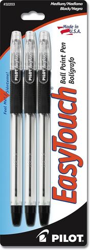 PILOT EasyTouch Refillable & Retractable Ballpoint Pens, Fine Point, Black Ink, Single Pen (32230) in Saudi Arabia