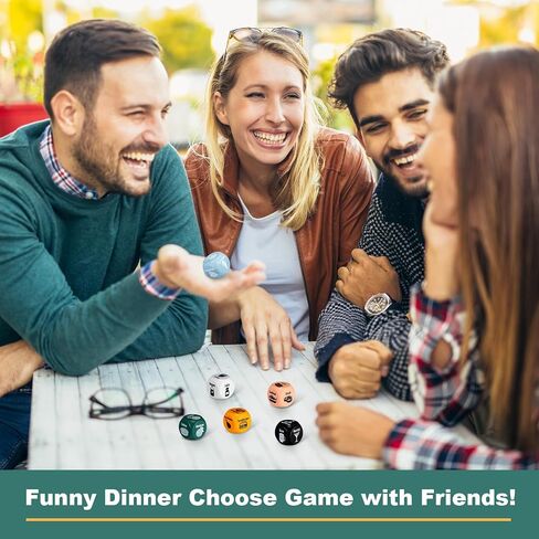 6 Pcs Couples Gifts for Him Her Food Decision Dice Anniversary Date Night Jar Gifts for Couples Dinner Decision Funny Birthday Gifts for Husband Wife Boyfriend Girlfriend Men Women in Saudi Arabia