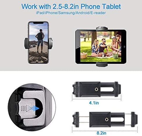 حامل ثلاثي للهاتف الخلوي، حامل ثلاثي من الألومنيوم لعصا سيلفي للسفر مقاس 54 بوصة لهواتف iPhone وAndroid والكاميرا مع مصراع، وحامل للكمبيوتر اللوحي للهاتف المحمول، ورأس كروي وحقيبة حمل in Kuwait