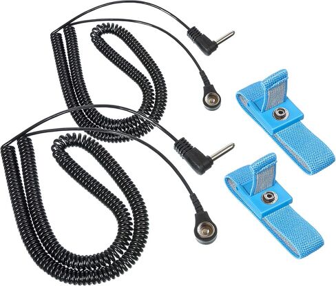 Assurance Designed Black Grounding Wrist Strap 2 Pack. Use for Earth Connection & EMF Radiation Protection - Use for Desk, Floor, Bed, Pillow or Yoga in Saudi Arabia