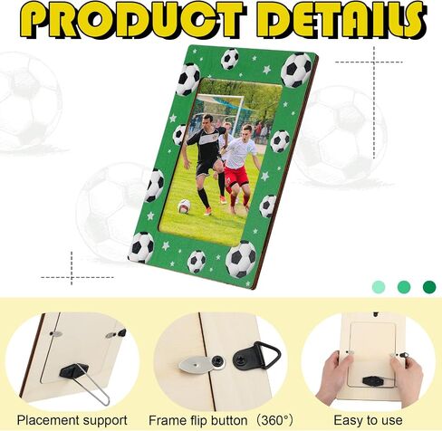 Vicenpal 3 Pcs Sport Picture Frame Sport Themed Wooden Photo Frame Baseball Soccer Tabletop Picture Frame for Home Table Display Party Decorations Birthday Gifts for Men, Athletes, Teams(Baseball) in Saudi Arabia