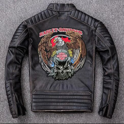 رقعة خلفية حديدية من American Eagle Harley - شعار مطرز كبير لسترات راكبي الدراجات الشخصية" in Kuwait