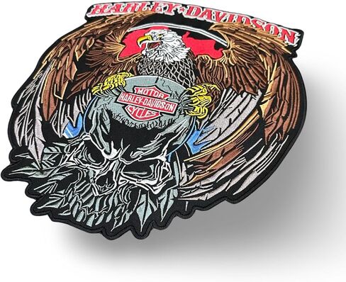 رقعة خلفية حديدية من American Eagle Harley - شعار مطرز كبير لسترات راكبي الدراجات الشخصية" in Kuwait