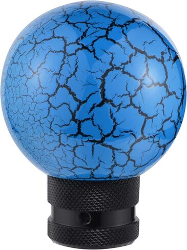 Resin Gear Knob Crack Shift Grip Handle Lever Stick Shifter Head fit Most Manual Automatic Vehicles SUV Cars, Blue in Saudi Arabia