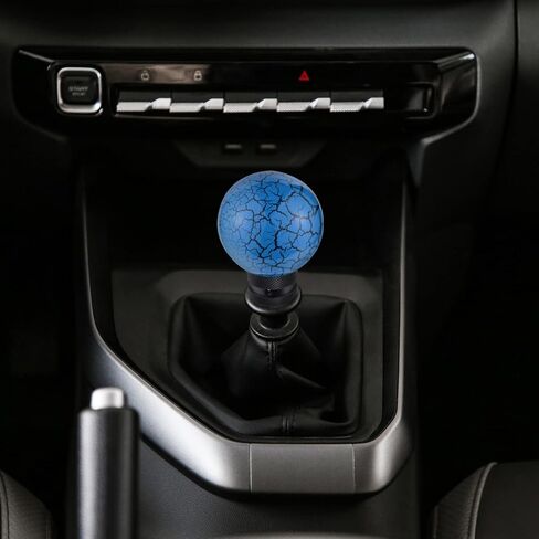 Resin Gear Knob Crack Shift Grip Handle Lever Stick Shifter Head fit Most Manual Automatic Vehicles SUV Cars, Blue in Saudi Arabia