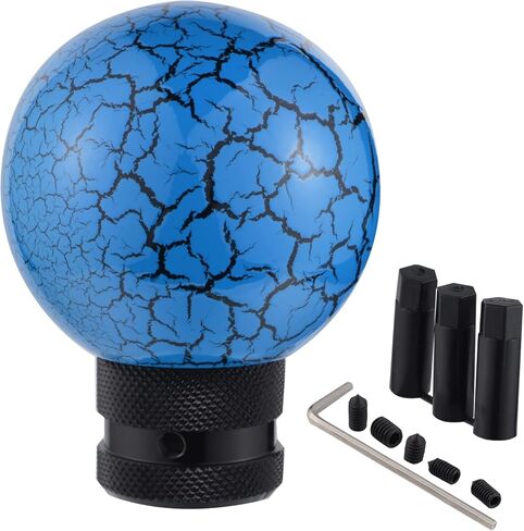 Resin Gear Knob Crack Shift Grip Handle Lever Stick Shifter Head fit Most Manual Automatic Vehicles SUV Cars, Blue in Saudi Arabia