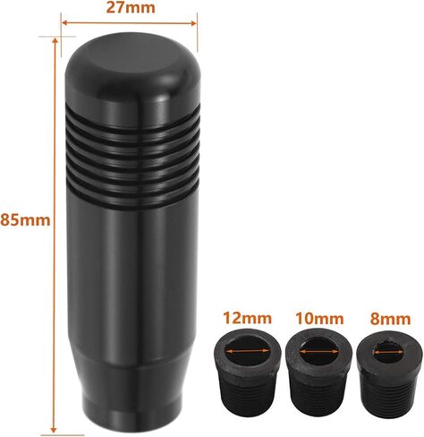 Lunsom Short Weighted Shifter Knob, Aluminum Alloy Shifter Head Lever Shifting Handle Car Gear Stick Knobs with 3 Adapters Fit Most Auto Manual Transmission Vehicle in Saudi Arabia