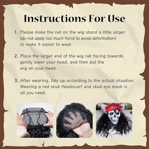 قبعة حفلات القراصنة من D-Fokes، مجموعة إكسسوارات القراصنة المضحكة، ملحقات رقعة العين لحجاب القراصنة المستعار، ملحقات القراصنة للنساء والرجال البالغين، أزياء القراصنة للهالوين، والحفلات التنكرية، والحفلات التنكرية in Kuwait