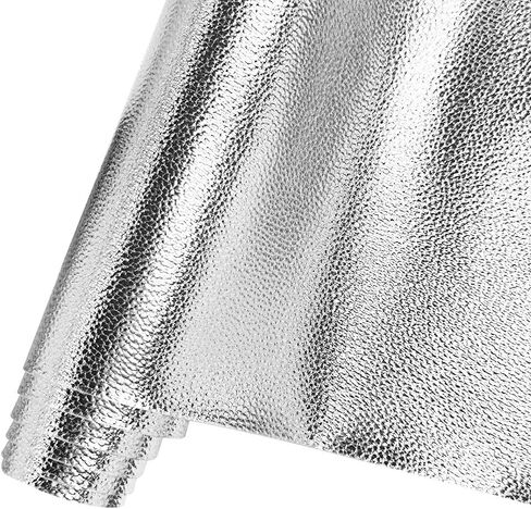 HYANG Metal Lychee Embossed Black Faux Leather Sheets 1 Rolls 12"X53"(30cmX135cm),Faux Leather Very Suitable for Making Crafts, Leather Earrings, Bows,Handbag，Sewing in Saudi Arabia