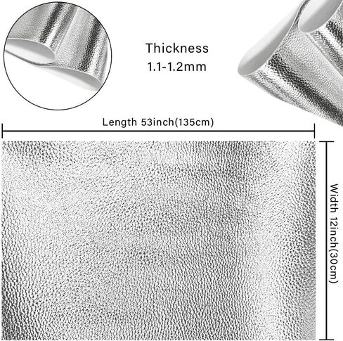 HYANG Metal Lychee Embossed Black Faux Leather Sheets 1 Rolls 12"X53"(30cmX135cm),Faux Leather Very Suitable for Making Crafts, Leather Earrings, Bows,Handbag，Sewing in Saudi Arabia