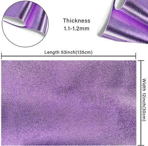 HYANG Metal Lychee Embossed Black Faux Leather Sheets 1 Rolls 12"X53"(30cmX135cm),Faux Leather Very Suitable for Making Crafts, Leather Earrings, Bows,Handbag，Sewing in Saudi Arabia