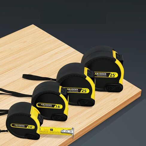 مجموعة شريط قياس، 6 أشرطة قياس (10 بوصات و16 بوصة و25 بوصة)، شريط قياس سهل القراءة قابل للسحب بكسور 1/8، شريط قياس in Kuwait