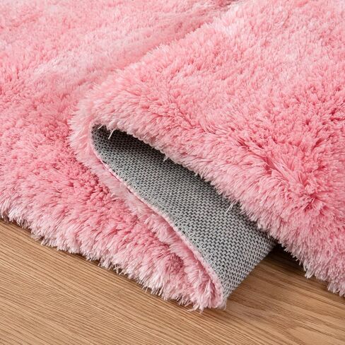 Lahome White Fluffy Fuzzy Rug 5x7 Area Rugs for Living Room, Faux Fur Rug for Nursery Kids with Rubber Backing, Washable Ultra Soft Non-Shedding Plush Shag Carpet for Girls Bedroom in Saudi Arabia