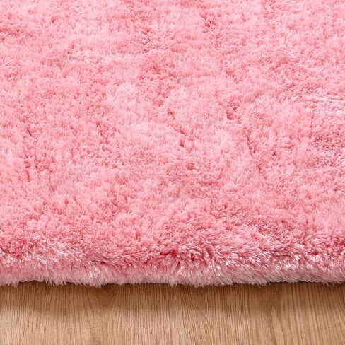 Lahome White Fluffy Fuzzy Rug 5x7 Area Rugs for Living Room, Faux Fur Rug for Nursery Kids with Rubber Backing, Washable Ultra Soft Non-Shedding Plush Shag Carpet for Girls Bedroom in Saudi Arabia