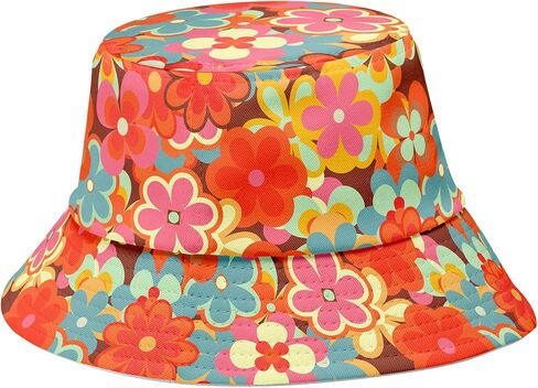 Bucket Hat Unisex Print Cute Fashion Fisherman Hats Outdoor Summer Beach Sun Hats for Men Women in Saudi Arabia