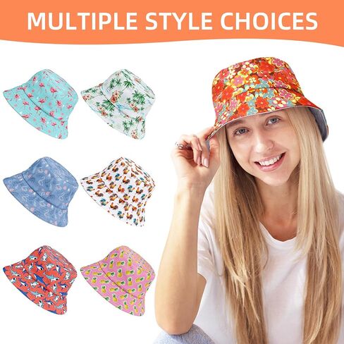 Bucket Hat Unisex Print Cute Fashion Fisherman Hats Outdoor Summer Beach Sun Hats for Men Women in Saudi Arabia