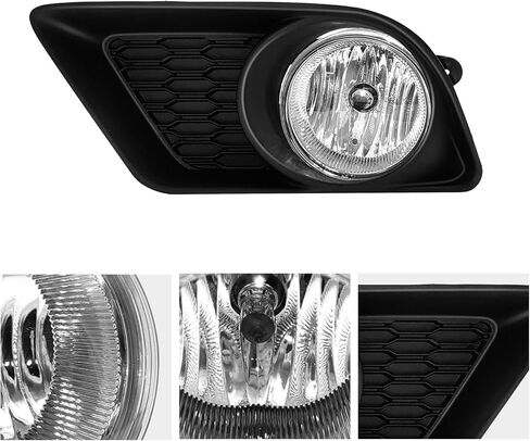 مجموعة مصابيح الضباب لسيارة دودج تشارجر 2011 2012 2013 2014، زوج من مصابيح الضباب مع مصابيح الهالوجين والمبيت - عدسات شفافة in Kuwait