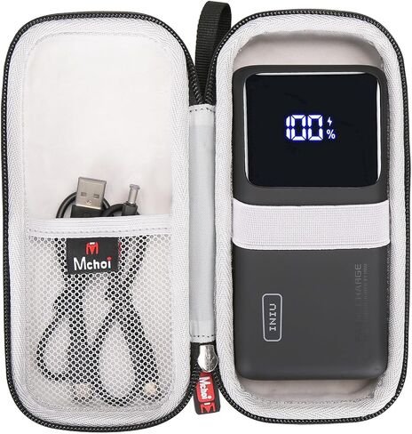 جراب Mchoi الصلب مناسب لبنك الطاقة INIU، شاحن محمول للكمبيوتر المحمول USB C بقدرة 25000 مللي أمبير في الساعة 65 وات، جراب واقٍ لحمل بنك الطاقة مقاوم للماء ومقاوم للصدمات، جراب فقط in Saudi Arabia