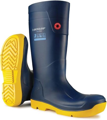 Dunlop Protective Footwear, Purofort SeaPRO Soft Toe (Sea Blue/Yellow), FH6AF33.08, Size 8 US in Saudi Arabia