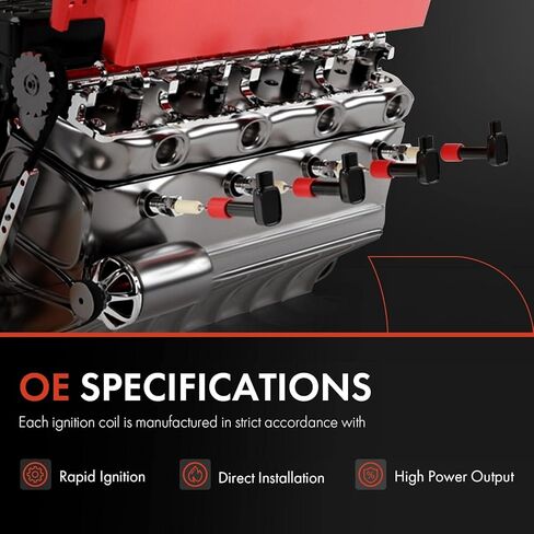 مجموعة A-Premium مكونة من 4 ملفات إشعال (للشاحن التوربيني) متوافقة مع Subaru Forester 2011-2013، Impreza 2011-2014، Legacy 2010-2012، WRX 2012-2014، WRX STI 2013-2020 - لشاحن توربيني H4 2.5L in Kuwait