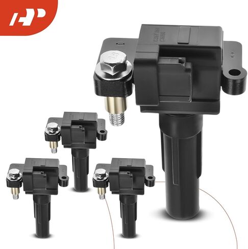 مجموعة A-Premium مكونة من 4 ملفات إشعال (للشاحن التوربيني) متوافقة مع Subaru Forester 2011-2013، Impreza 2011-2014، Legacy 2010-2012، WRX 2012-2014، WRX STI 2013-2020 - لشاحن توربيني H4 2.5L in Kuwait