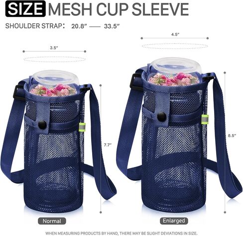 حامل حقيبة زجاجات المياه الملونة من إم آند سي مع حزام قطعتين، حامل زجاجة مياه مع حزام كتف قابل للتعديل مع جيب حقيبة زجاجات الشاطئ للمشي لمسافات طويلة والمشي عبر الجسم (أسود/وردي، صغير) in Kuwait